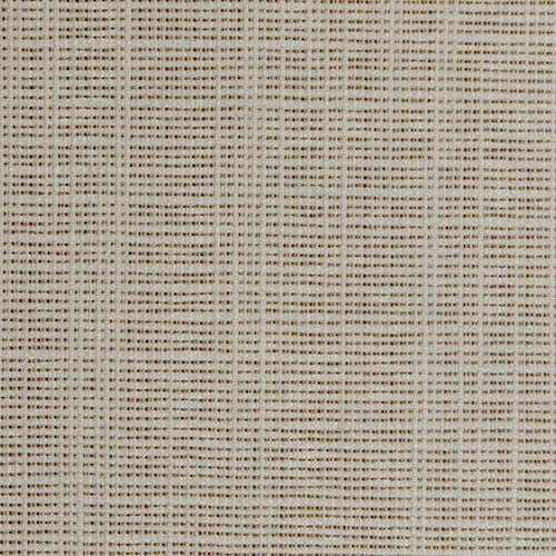 Close-up of a beige woven fabric with a fine, grid-like texture.