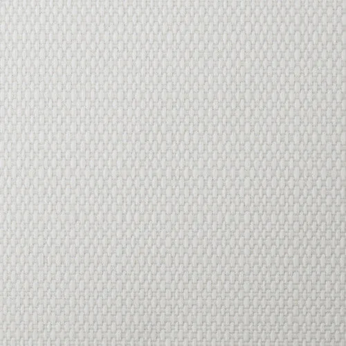 Close-up of a white textured fabric with a small, raised hexagonal pattern.