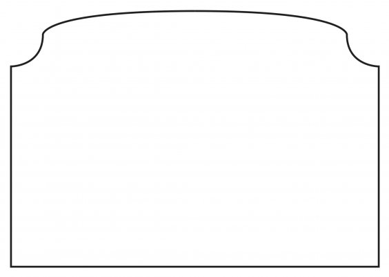 Curve top, inverted corners (Shape 2)
